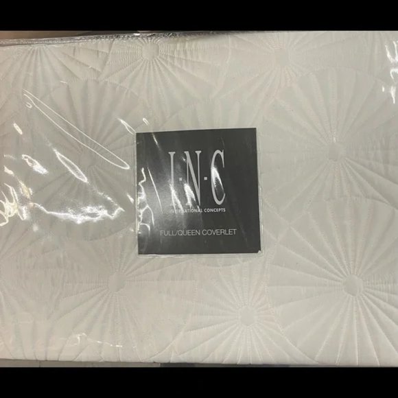 BNIB INC Full/Queen coverlet White Full/Queen - Picture 3 of 6